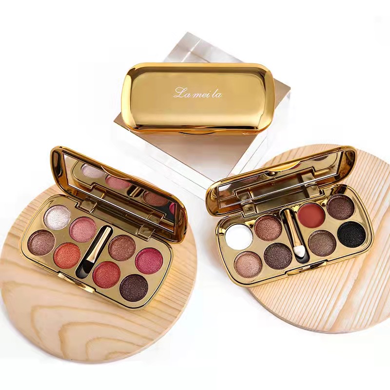 (COD) D3551 ready Geometric 8 color dazzle bright 8 color eye shadow import murah tasimpor2008