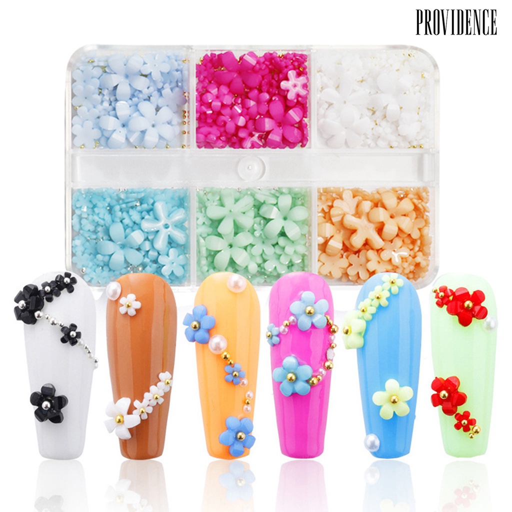 1 Set Ornamen Bunga Bahan Resin Untuk Dekorasi Nail Art