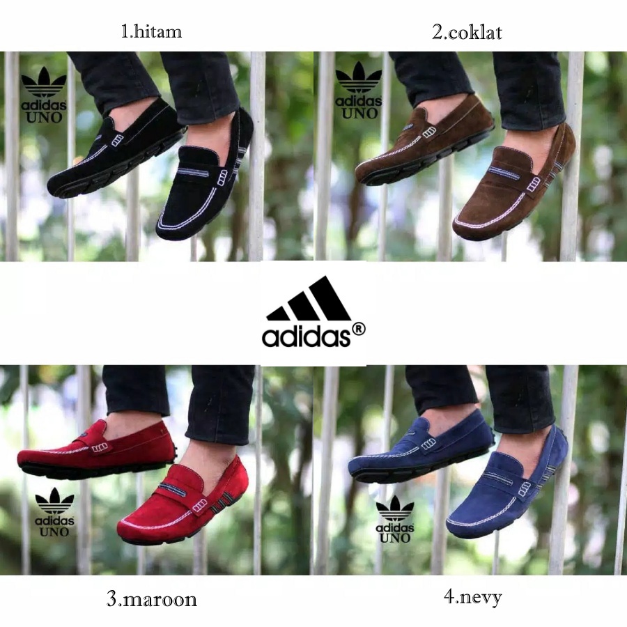 BIG SALE Sepatu Selop Pria Adidas Uno Moccasin Slip on Kasual Trendy Santai Pesta