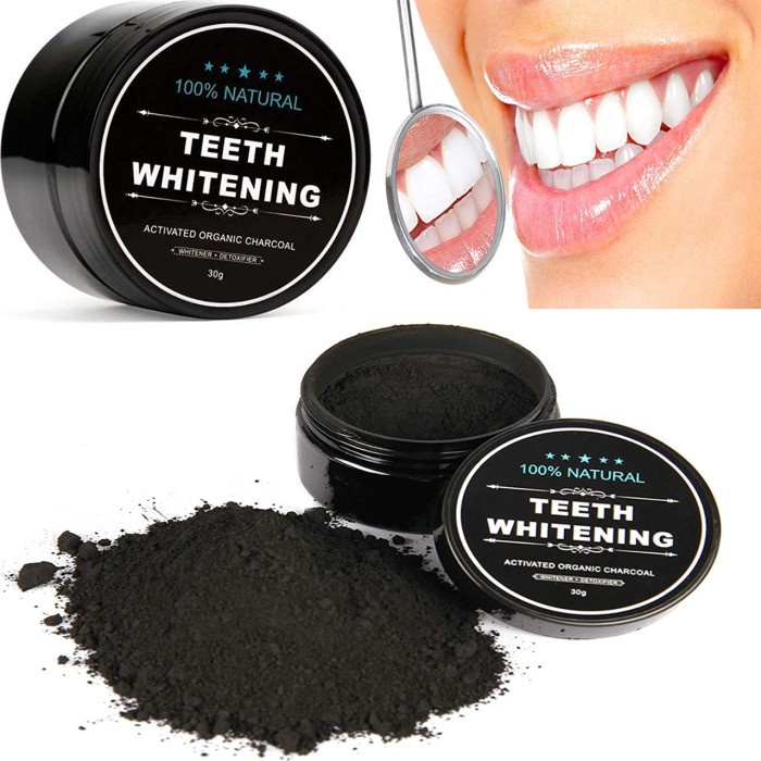 Teeth Whitening Charcoal Powder Pemutih dan Pembersih Gigi asli 100%