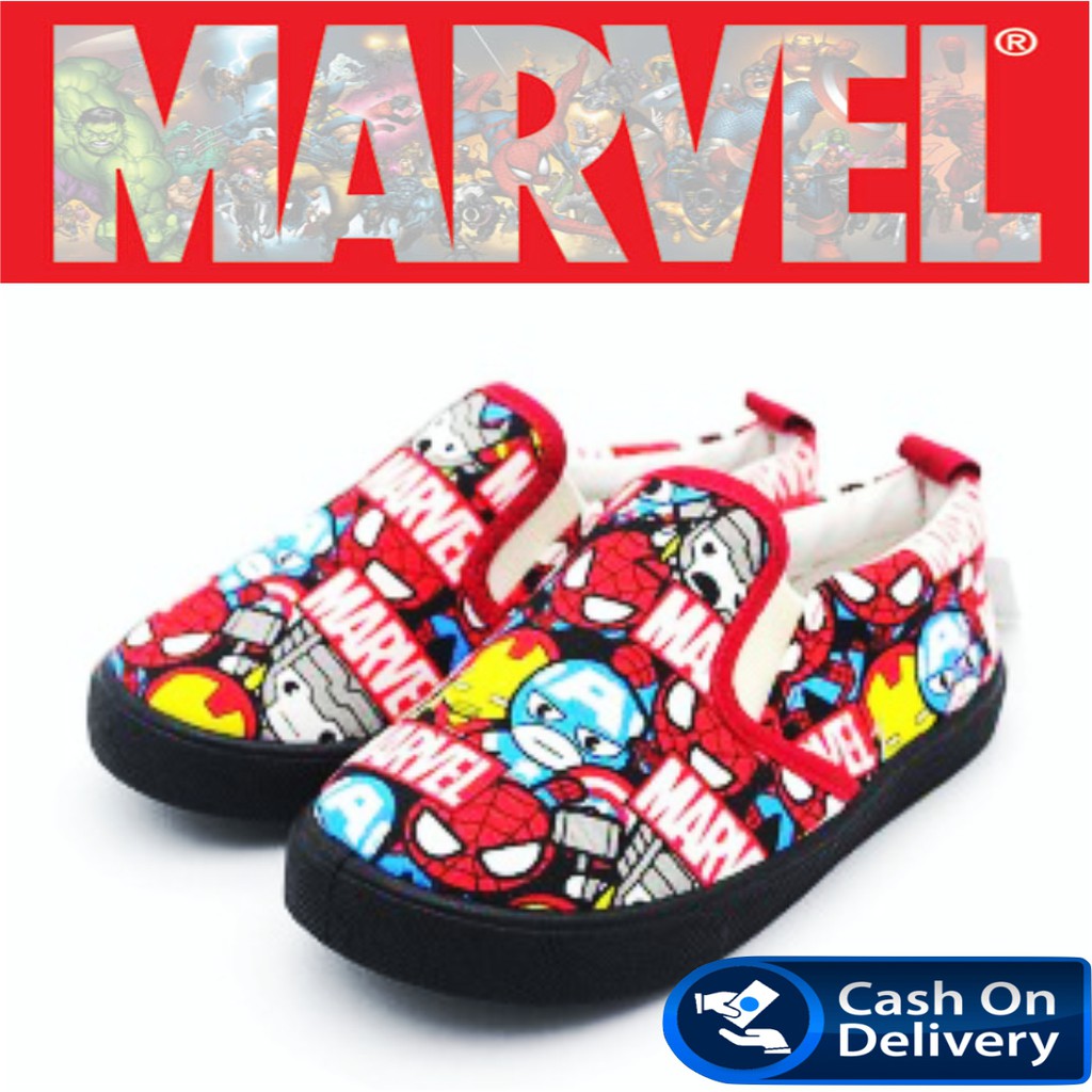 SEPATU SLIP ON ANAK MOTIf spiderman KEREN