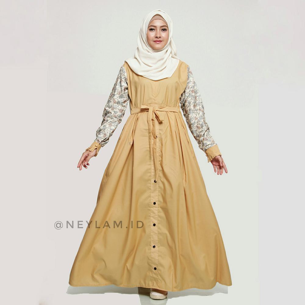 Dijual Gamis katun ima platinum kombinasi katun Jepang Murah