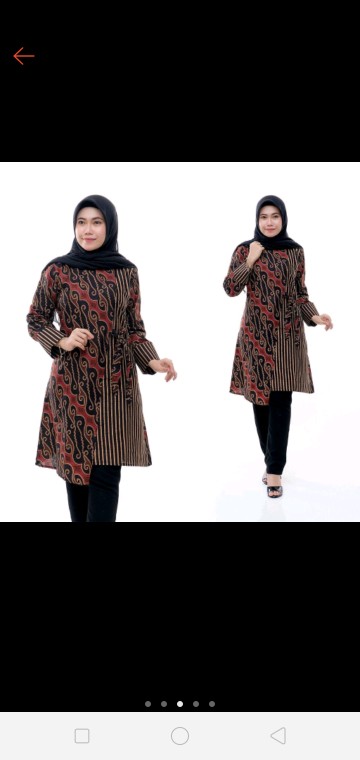 Ramabatik - (cod) Batik Couple Tunik Kemeja Modern M L Xl Xxl Jumbo