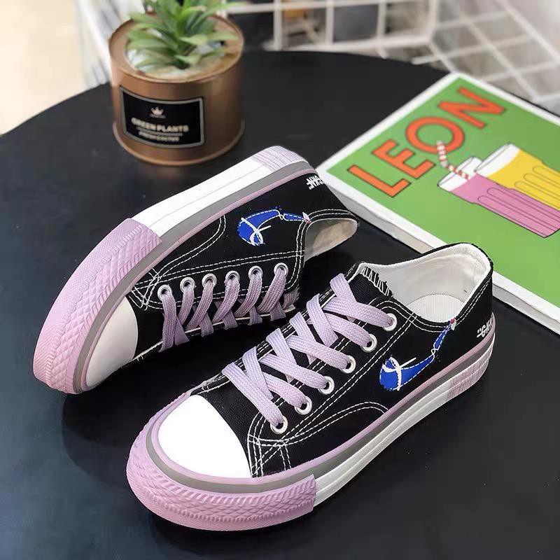 Free Box Sepatu NS608 sepatu sneakers wanita import  sneakers kanvas