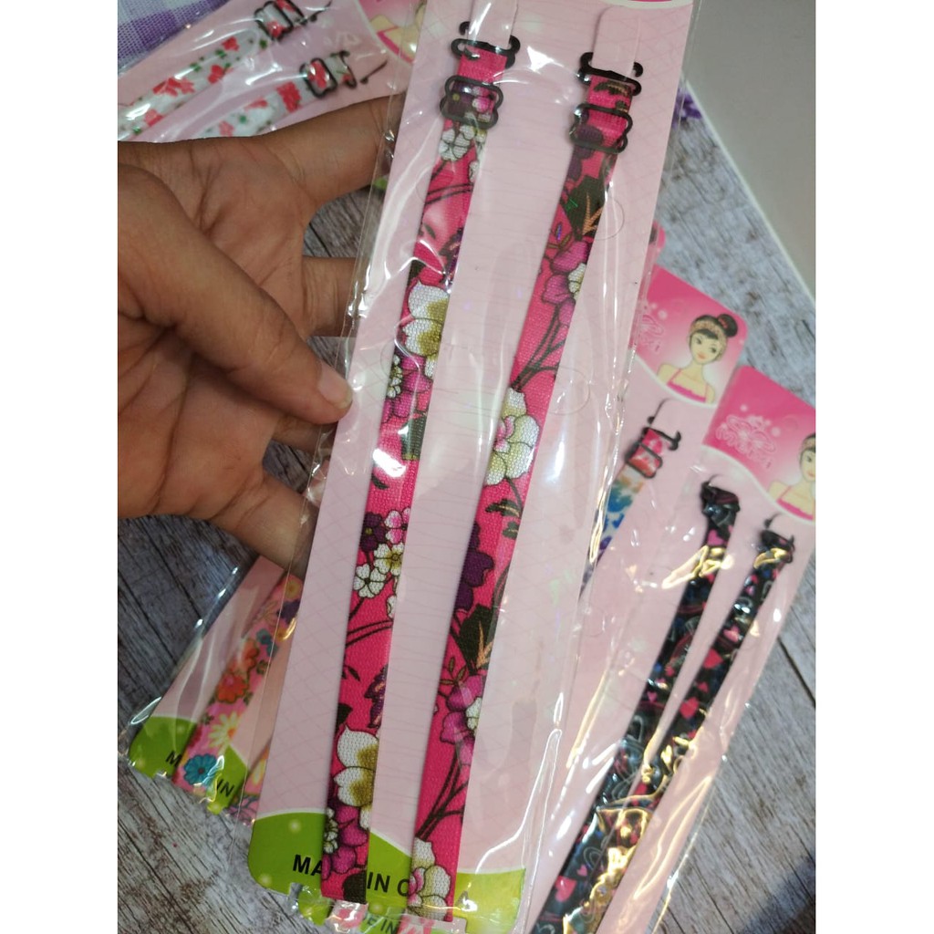BARU !!! Jual Tali Bra Castella77 Tali Bh motif random/ STRAP TALI BRA BH DALAMAN