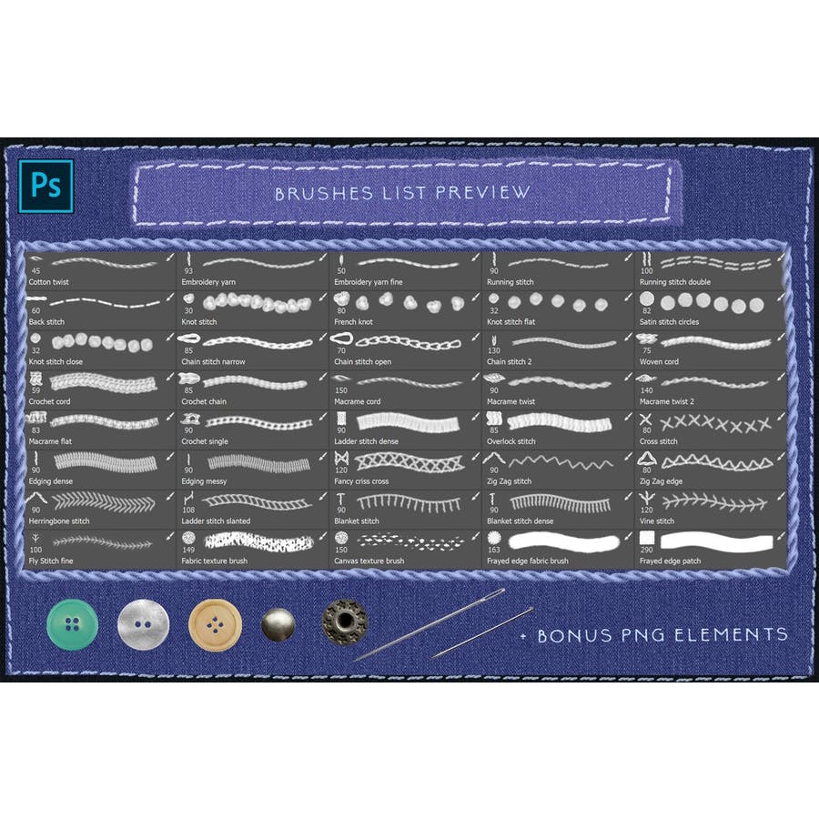 Sewing Embroidery - Photoshop Kit