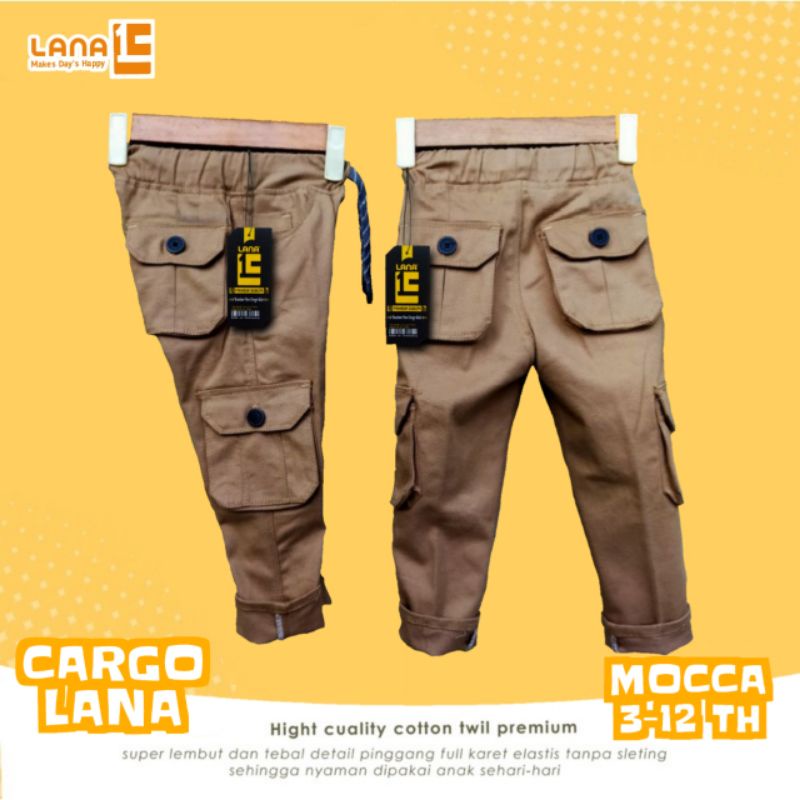 CELANA PANJANG ANAK CARGO UMUR 7-12 TAHUN KAIN TWILL STREET PREMIUM