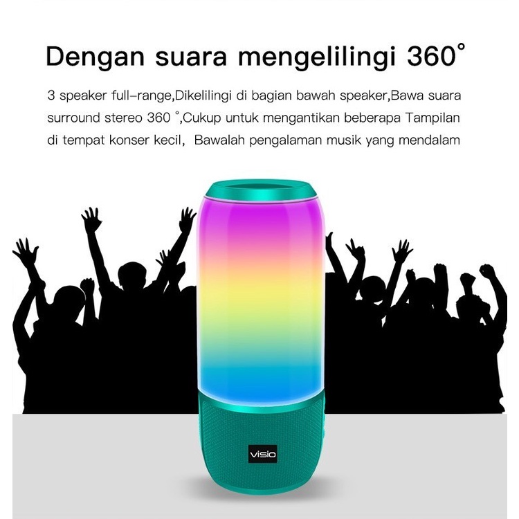 Visio BS05 Speaker Bluetooth 5.0 AUX USB Radio Kartu Memori