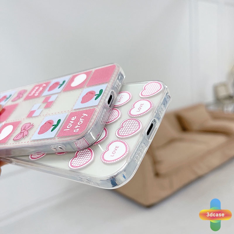 Case HP OPPO A16 A95 A57 A55 A7 A15 A54 A5S A3S A76 A96 A5 A9 A31 A53 A33 2020 A12 A1K A16E A16K A54S Reno 7 5 4 6 8 5F 5K 4F 4 5 06 Lite A74 A15S A52 A11K A92 A35 A11 A93 A32 A72 A94 A53S F19 F17 21 PRO A16S A77 A57S A57E Pink Love Heart Transparent Case