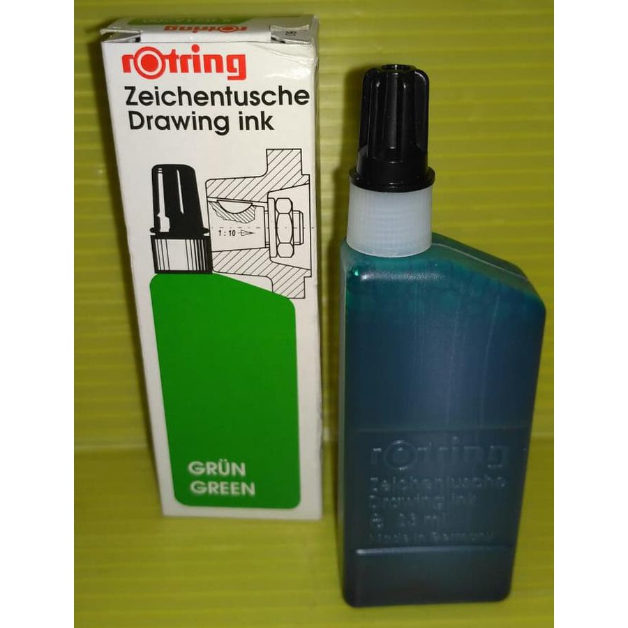 

Termurah Rotring Drawing Ink | Refill Tinta Rotring Warna Hijau Offic