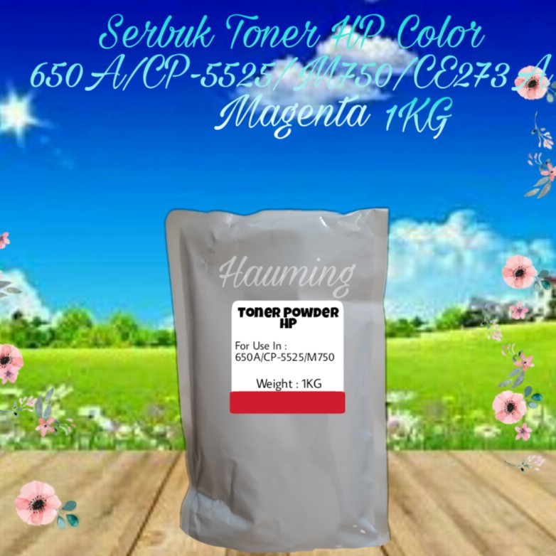 Serbuk Toner HP 650A CP5525 M750 CP5525dn CP5525n CP5525xh M750xh M750n M750dn CE273A Magenta 1kg