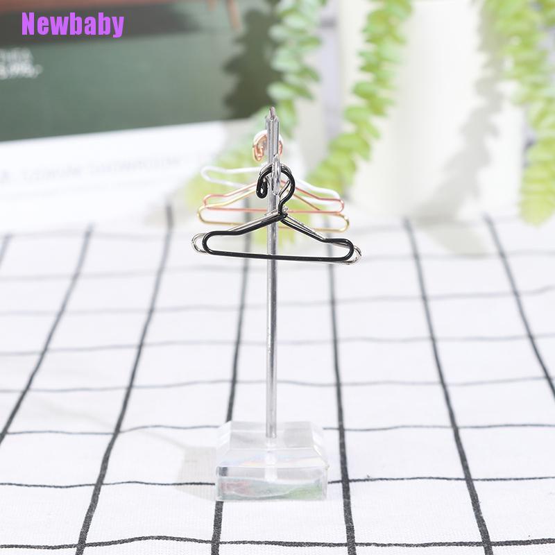 (Newbaby) 5pcs / Set Mainan Miniatur Gantungan Baju 8 Titik Lebar 40mm Untuk Aksesoris Rumah Boneka