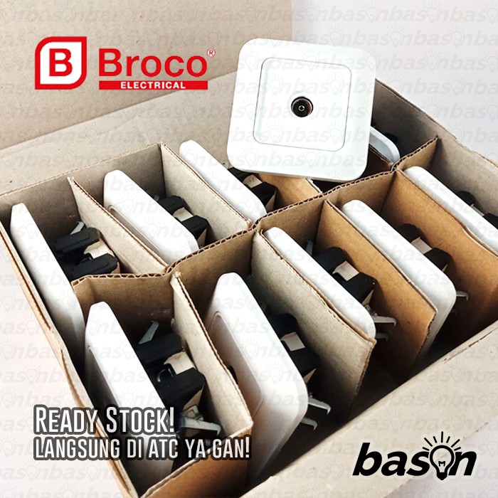 BROCO Gracio 4183 Antenna Socket Outlet White | Outlet TV