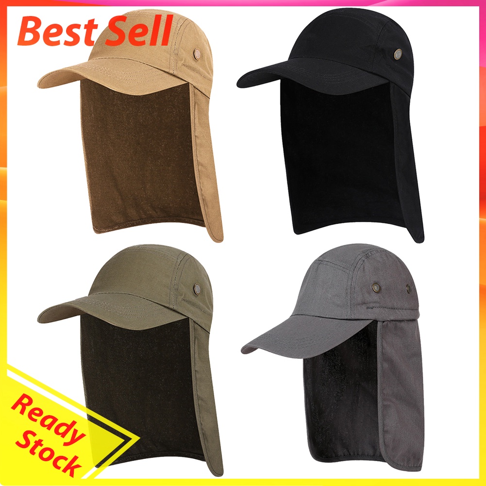 Unisex Fishing Hat Sun Visor Cap Sun Protection with Ear Neck Flap Cover