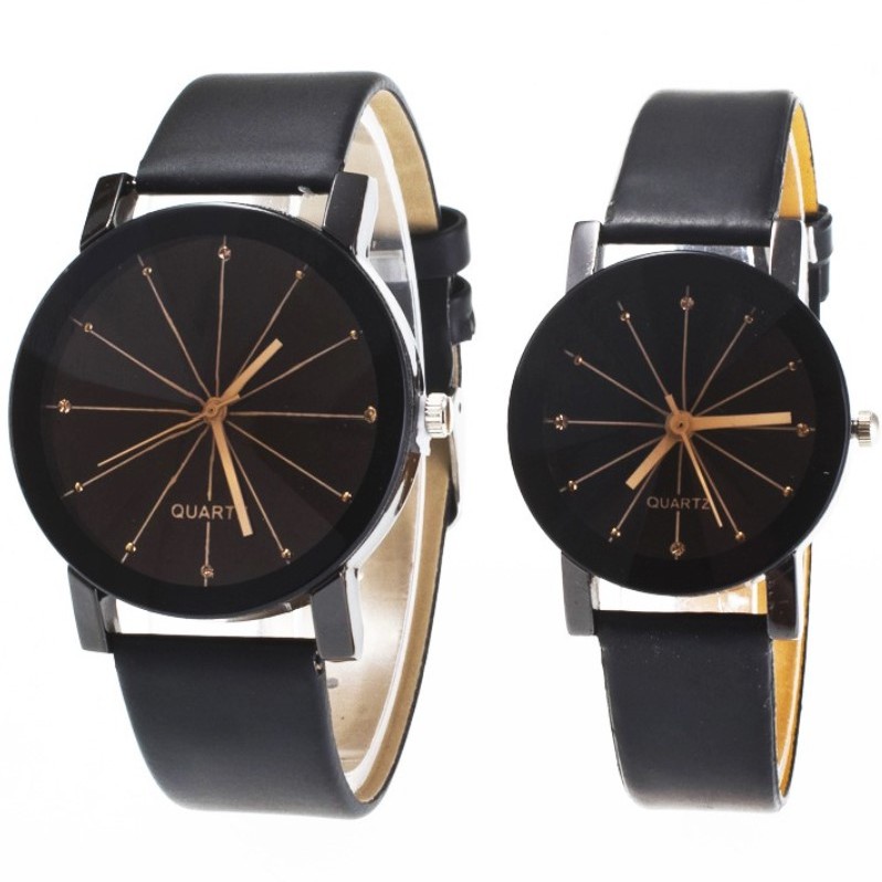 PA Jam Tangan Murah COUPLE Import TALI KULIT LEATHER PREMIUM Quartz ARLOJI VINTAGE CASUAL JF035