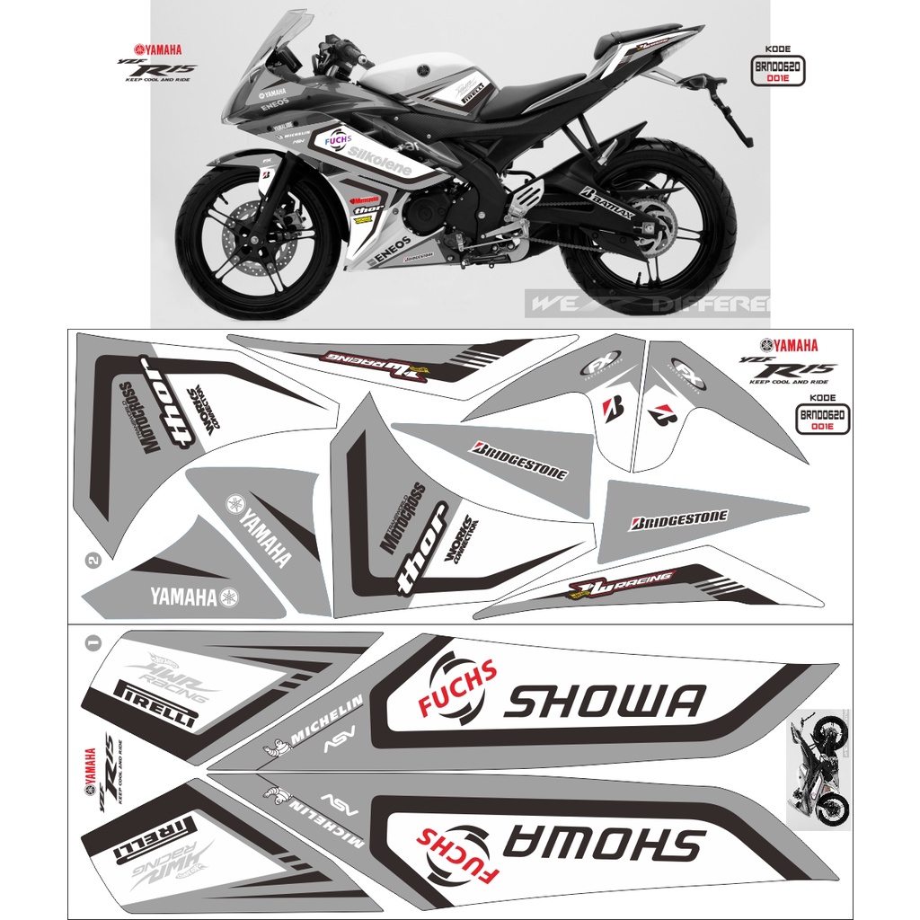 striping yamaha r15 v2 / decal yamaha r15 v2 / variasi yamaha r 15 v2 D1