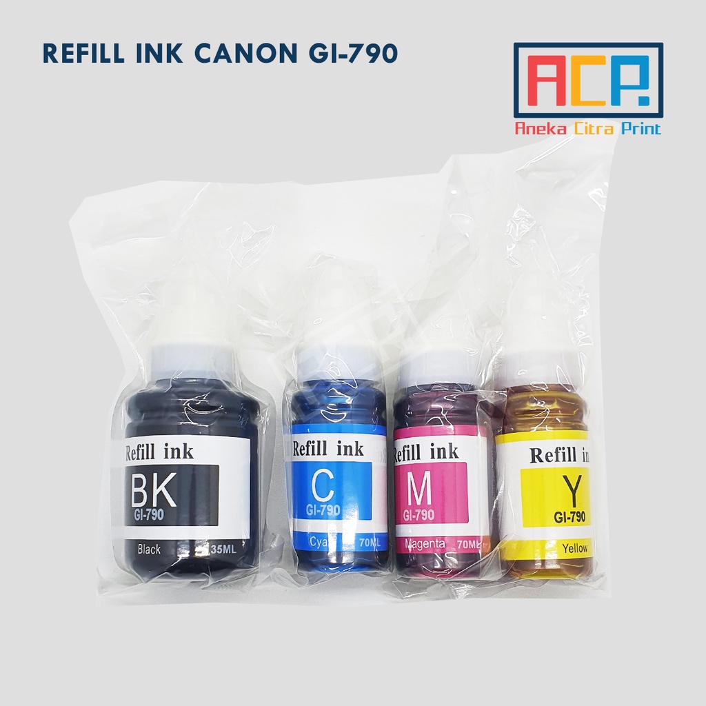 ACP Premium Refill Ink GI-790 - Tinta Dye Canon G1000 G2000 G3000 G4000 G1010 G2010 G3010 G4010