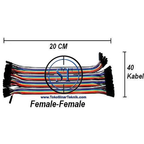 Kabel Jumper Breadboard Projectboard Female-Female 20 cm 40 Baris