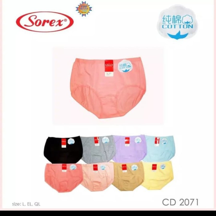 cd celana dalam wanita katun sorex 2071 cotton rich