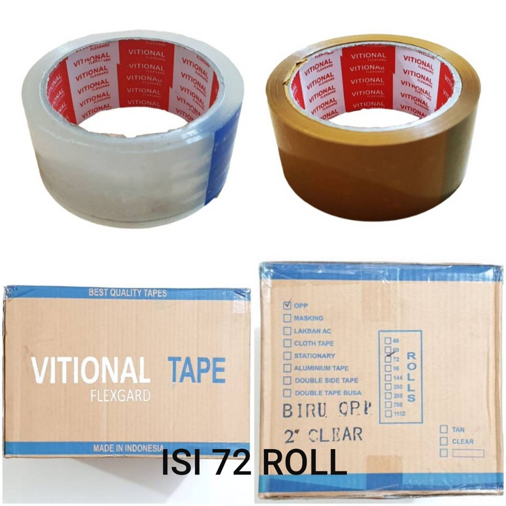 VF BR Lakban 45mm x 50m 72 roll (1 dos) / Isolasi / Solasi