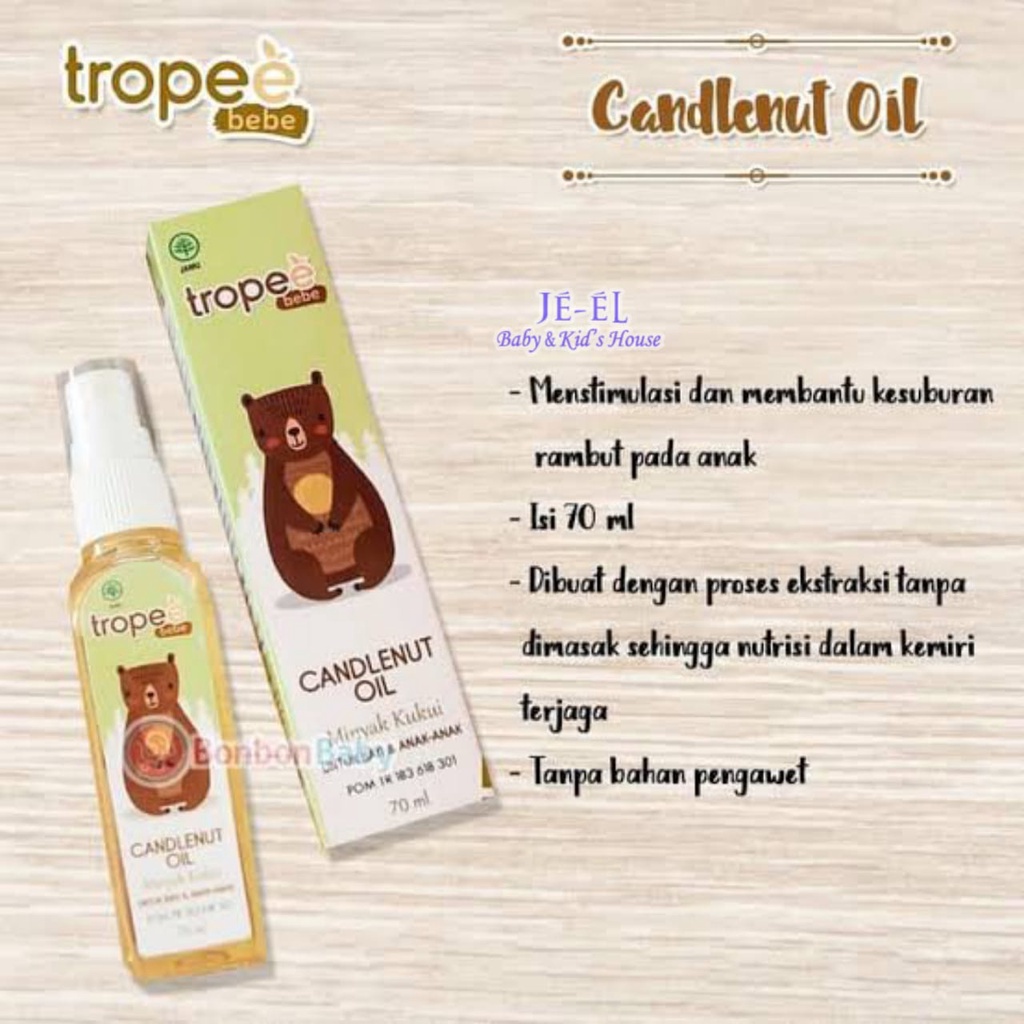 Tropee Bebe Candlenut Oil 100ml/Minyak Kemiri