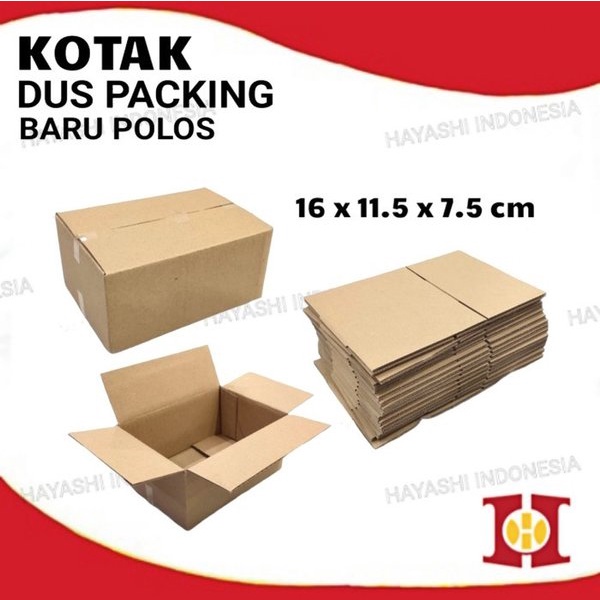 Kardus Packing Box Kotak Dus Karton Bungkus Kemasan Baru Polos - 20pc