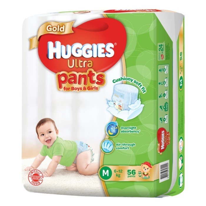 Huggies Gold Pants Popok Celana M 56 NED