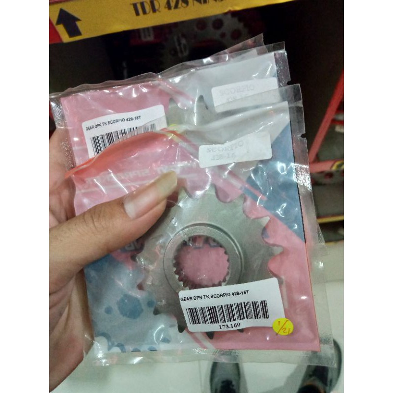 GEAR GIR DEPAN SCORPIO TK RACING