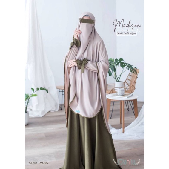 PROMO DISKON 10% MADISON SERIES BY. MAHIRA / Set gamis syari cantik unik / gamis khimar jumbo / gami