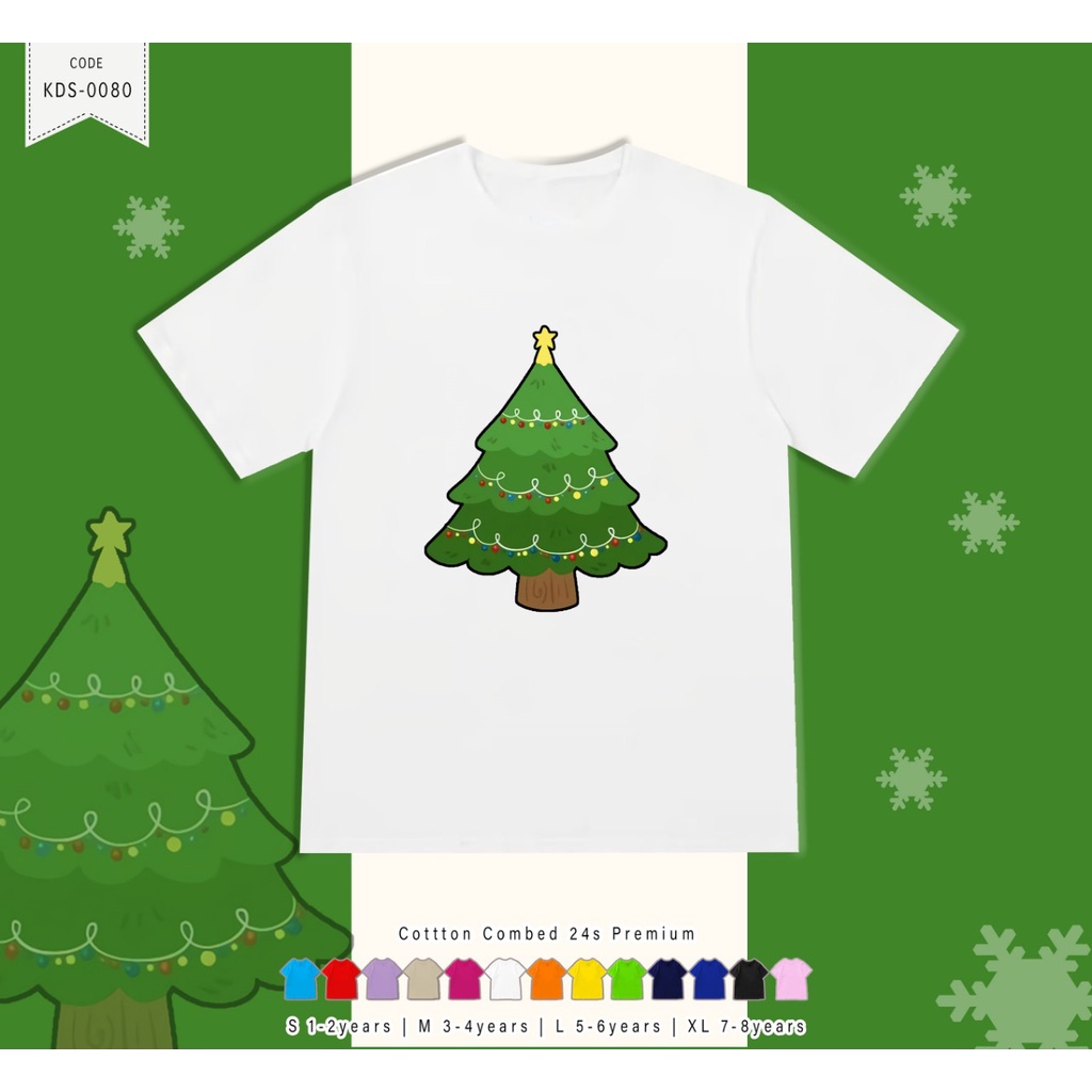 T-SHIRT ANAK-ANAK / PAKAIAN ANAK-ANAK KIDS / TEMA NATAL / KADO NATAL