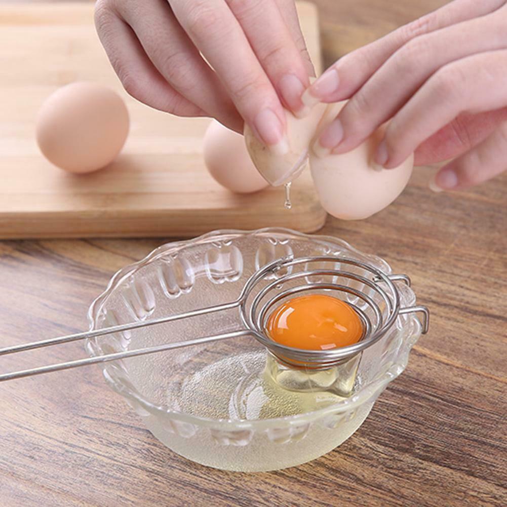 Hot Sale/Alat Pemisah Telur Stainless Steel/Kitchen Gadgets Yolk Separator/Saringan Kuning Gagang Panjang/Alat Dapur Pemisah Telur