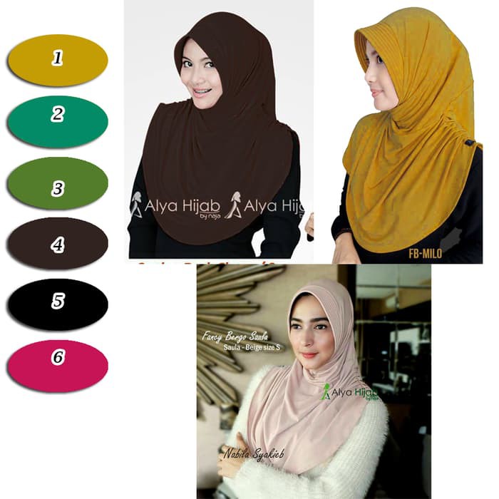 Jilbab instan bergo saula