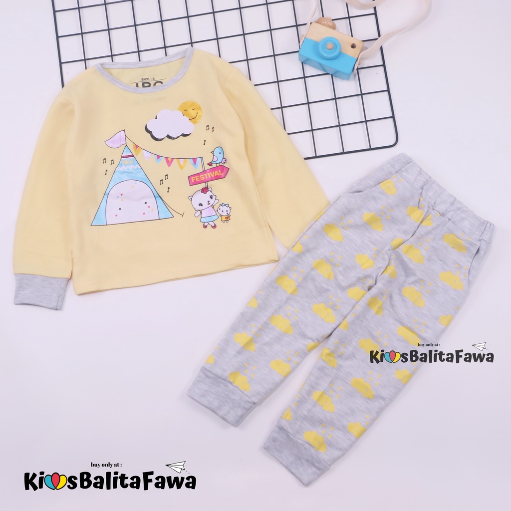 (EXPORT) Setelan Moana uk 1-6 Tahun / Baju Premium Cotton Tebal Anak Perempuan Lengan Panjang Set