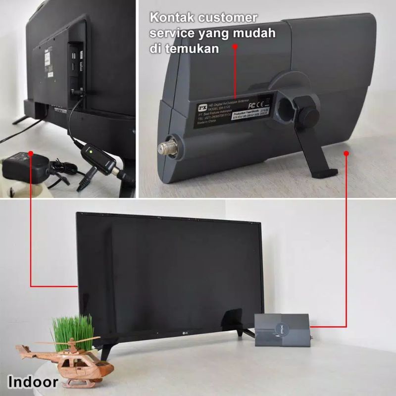 Antena TV Digital Indoor Outdoor PX DA-5120