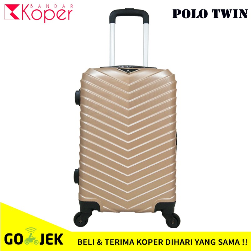 Koper Polo Twin 10025-01 Fiber ABS Kabin Size 20 Inci Gold