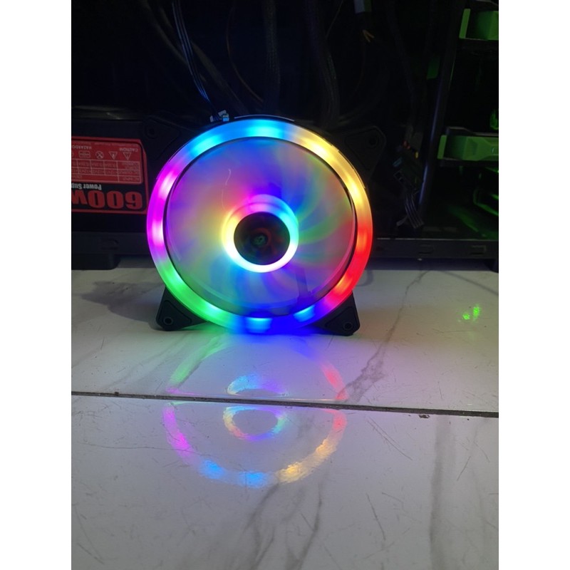 XBT SHURIKEN Rotating RGB Auto Fan Casing 12CM Double RING LED SYNC XB-112