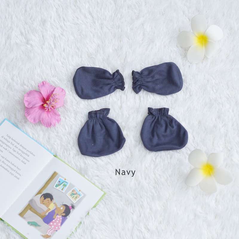 Sarung Tangan Bayi Set Nia Premium Polos- Sarung Tangan Bayi Murah / Sarung Tangan Kaki Bayi NIA