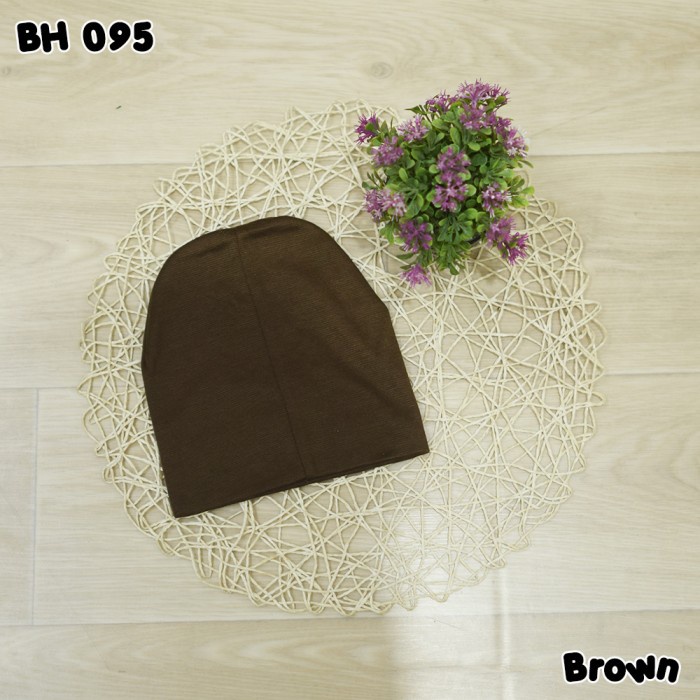 Topi Kupluk Bayi BH-095 Topi Bayi Laki laki Topi Bayi Baru lahir - Brown