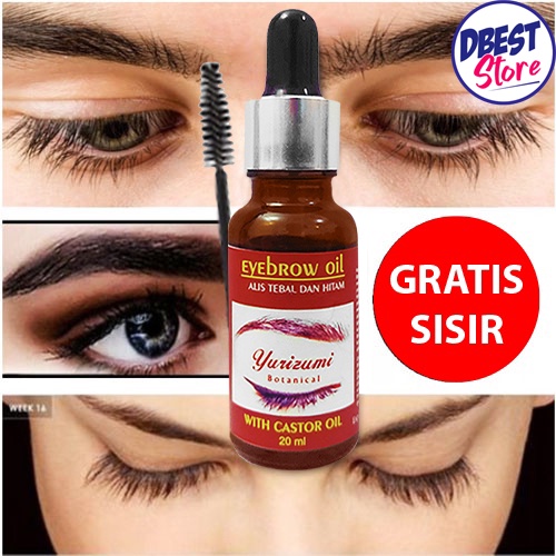 [BISA COD] Eyebrow Eyelash Oil Penumbuh Alis dan Bulu Mata Hitam Lebat Alami + GRATIS 1PCS SIKAT BULUMATA