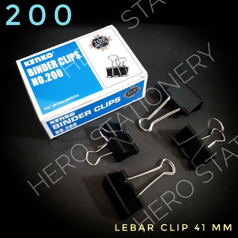 

Binder clip penjepit kertas no.200 . 12 unit