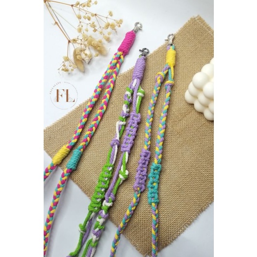 

Lanyard HP Macrame / ID card Macrame / Lanyard Murah (sudah termasuk karet pod/ring O size 13)