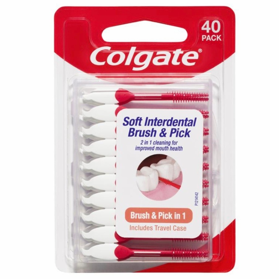 Colgate Soft Interdental Brush & Pick 40 Pack - Import From Australia