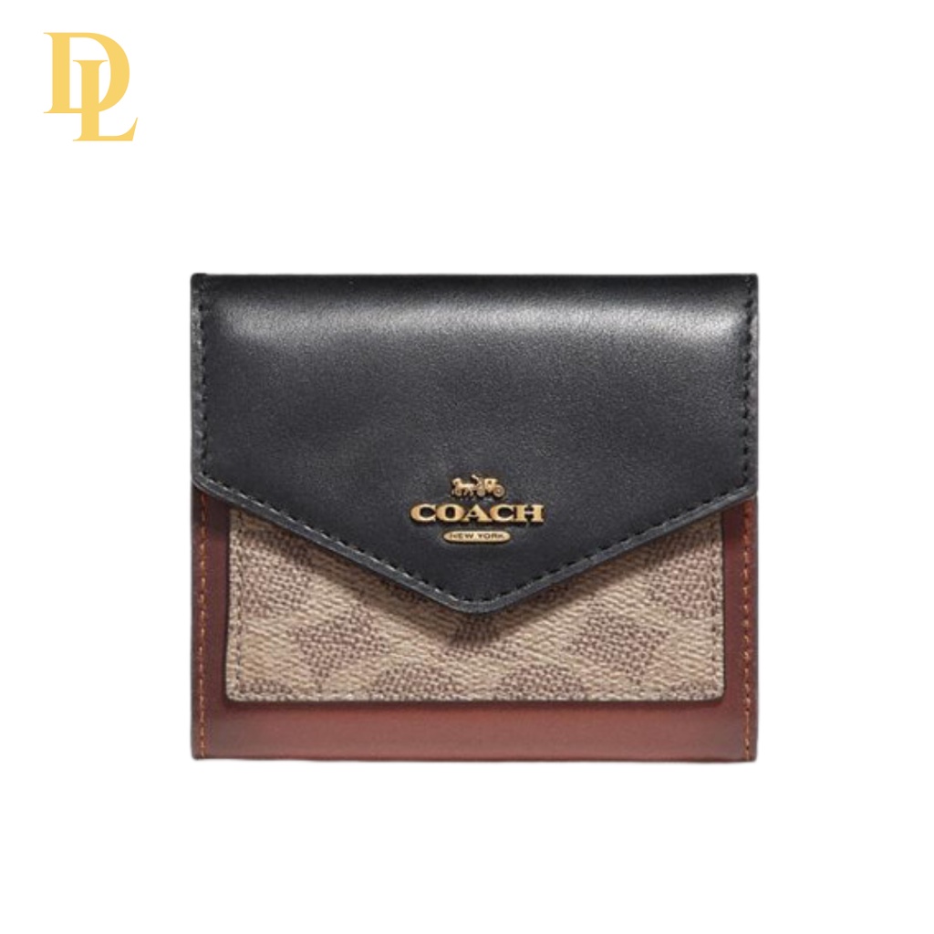 Coach Small Wallet In Colorblock Signature Canvas (F31548)