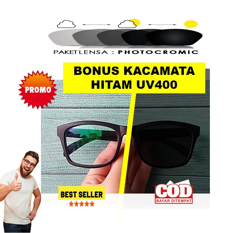 ORIGINAL Kacamata Minus Wanita Pria Potocromix Gagang TR90 Kekinian Model Hitam Matte Adidora R3516