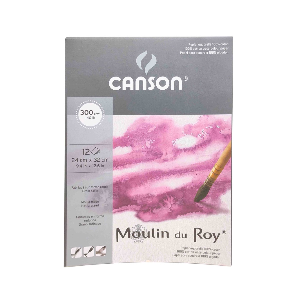 

Canson Moulin Du Roy Hot Pressed 12 Sheets 24x32cm