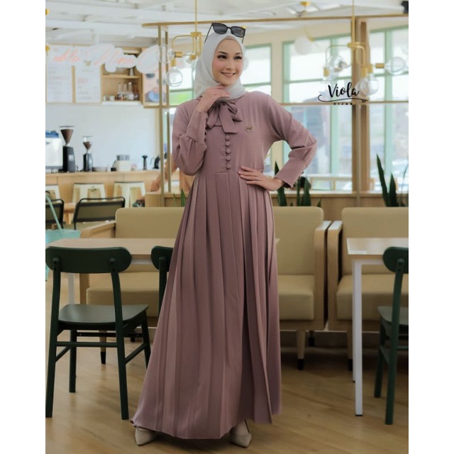 GAMIS HASEENA DRESS ORY VIOLA HIJAB GAMIS MUSLIMAH MODERN KEKINIAN