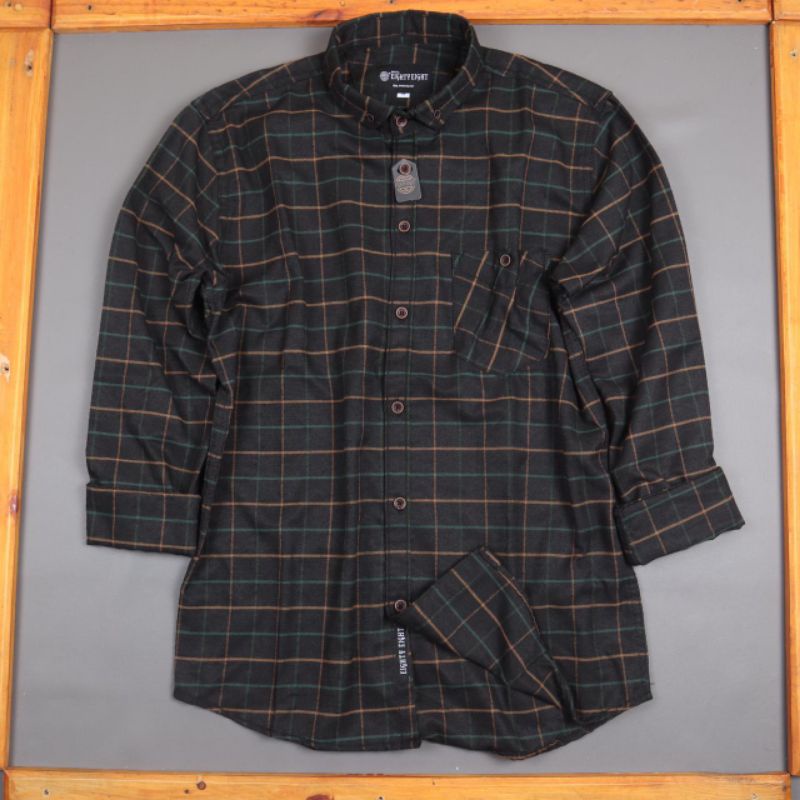 KEMEJA FLANEL PRIA WANITA KASUAL LENGAN PANJANG BRILL EIGHTY EIGHT SLIMFIT PREMIUM