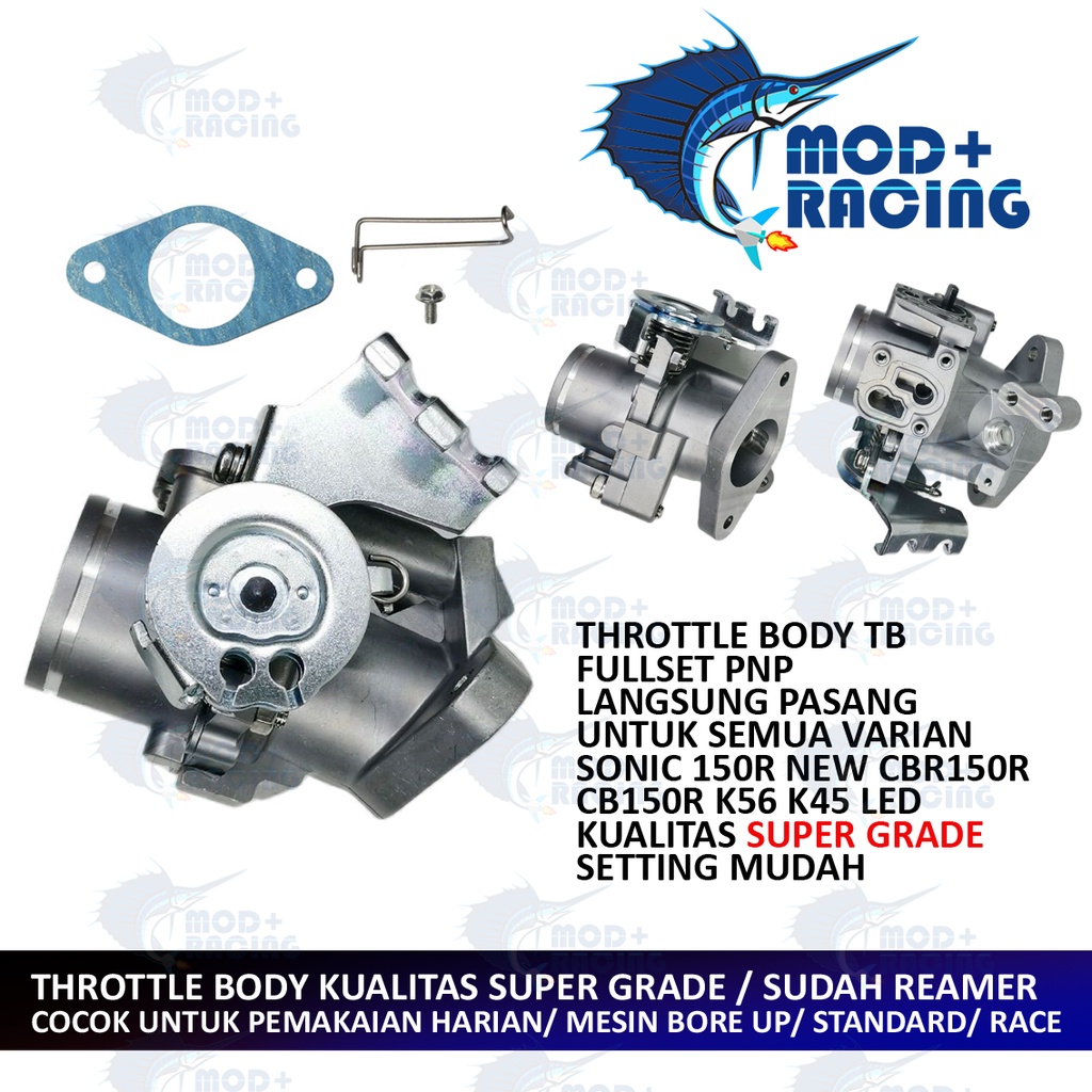(COD) THROTTLE BODY TB REAMER DOWN DRAF SONIC CBR 150 LED CB 150 R CB 150R NEW BARU CBR150R CB150R D