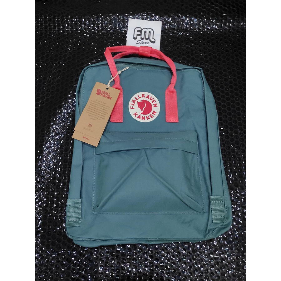 SALE Tas Ransel Kan Ken MEDIUM Polos Simple / Backpack Sekolah Wanita (READY GOSEND)-frost green peach