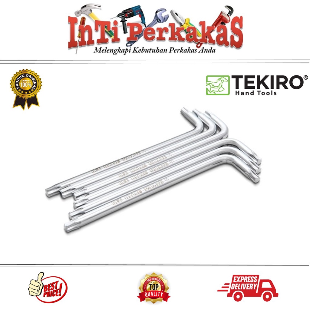 TEKIRO SET KUNCI L BINTANG 6 PCS T15 PENDEK